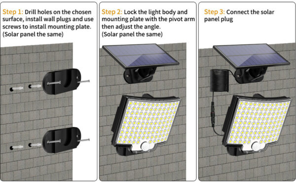 Garden Lamp 106led Solar Wall Lamp - Image 3