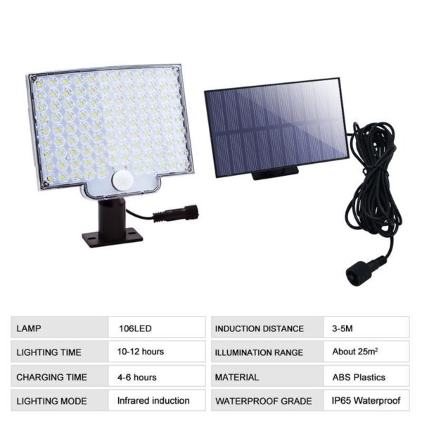 Garden Lamp 106led Solar Wall Lamp - Image 10