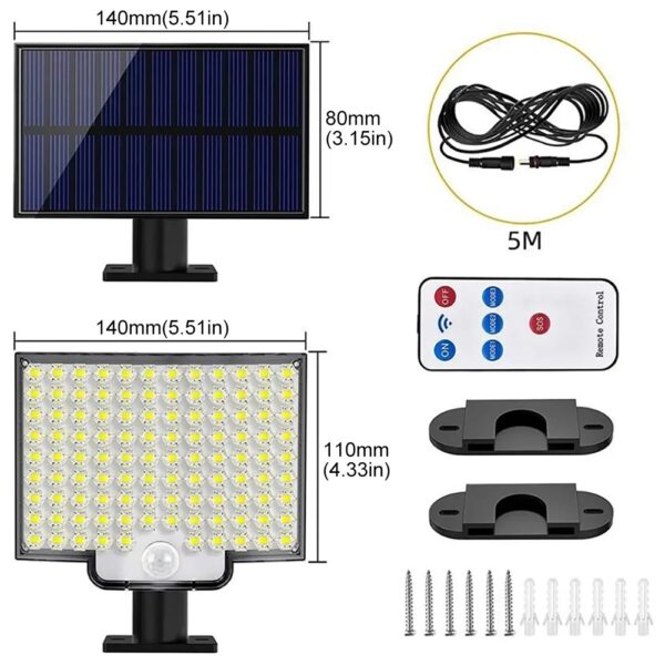 Garden Lamp 106led Solar Wall Lamp - Image 2